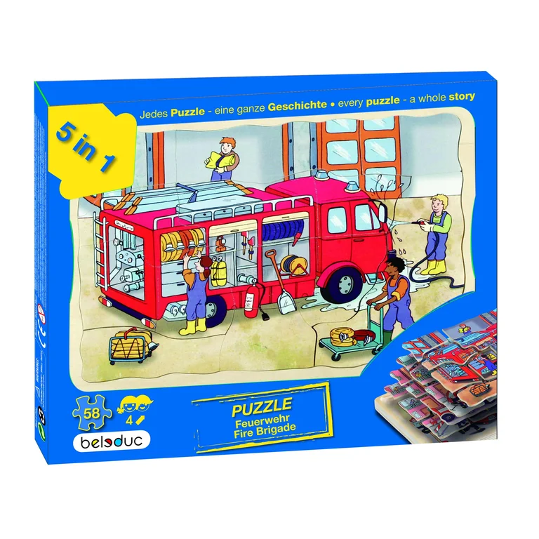 Beleduc Straż pożarna (puzzle warstwowe, 58 elementów)