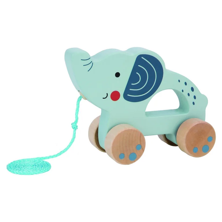Bigjigs Toys Słonik do Ciągnięcia Drewniany