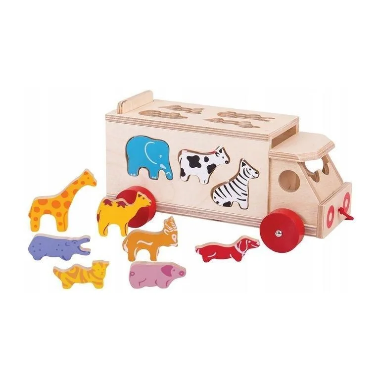 Bigjigs Toys Ciężarówka ze zwierzątkami — Sorter (BJ300)