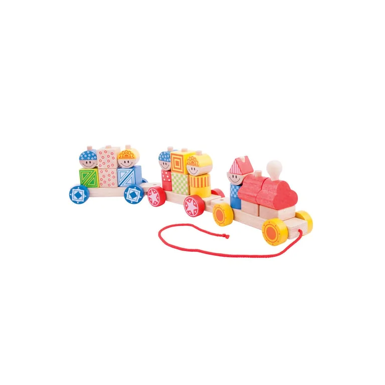 Bigjigs Toys Pociag do Ciagniecia Drewniany