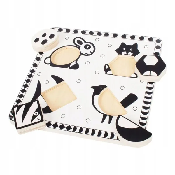 Bigjigs Kontrastowe puzzle Kształty