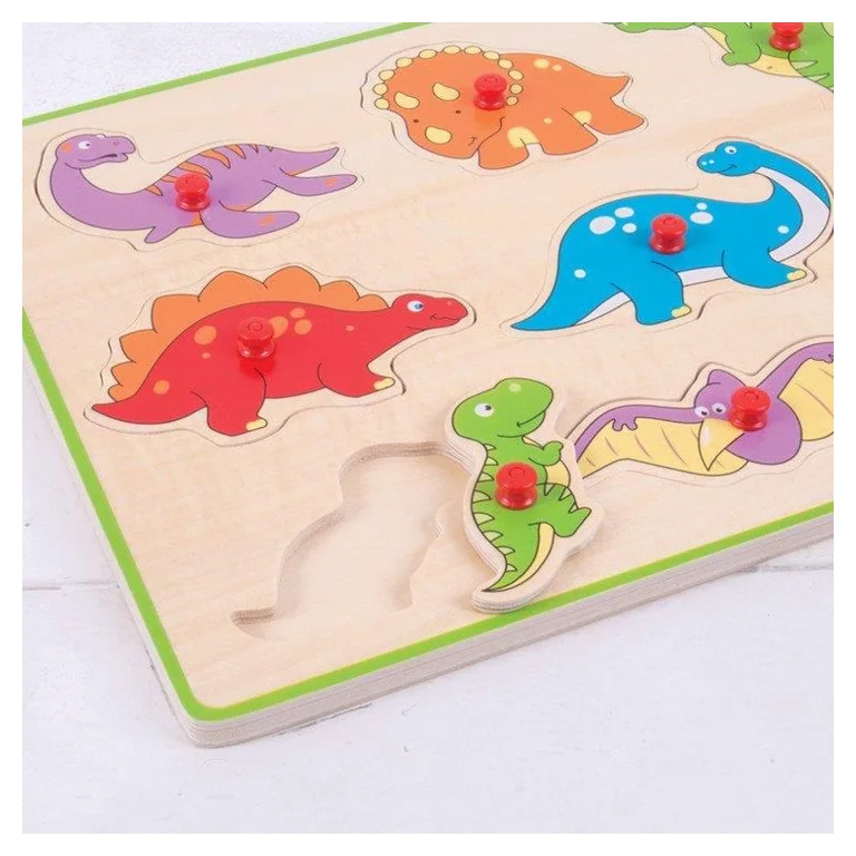 Bigjigs Toys Puzzle z Uchwytami Dinozaury