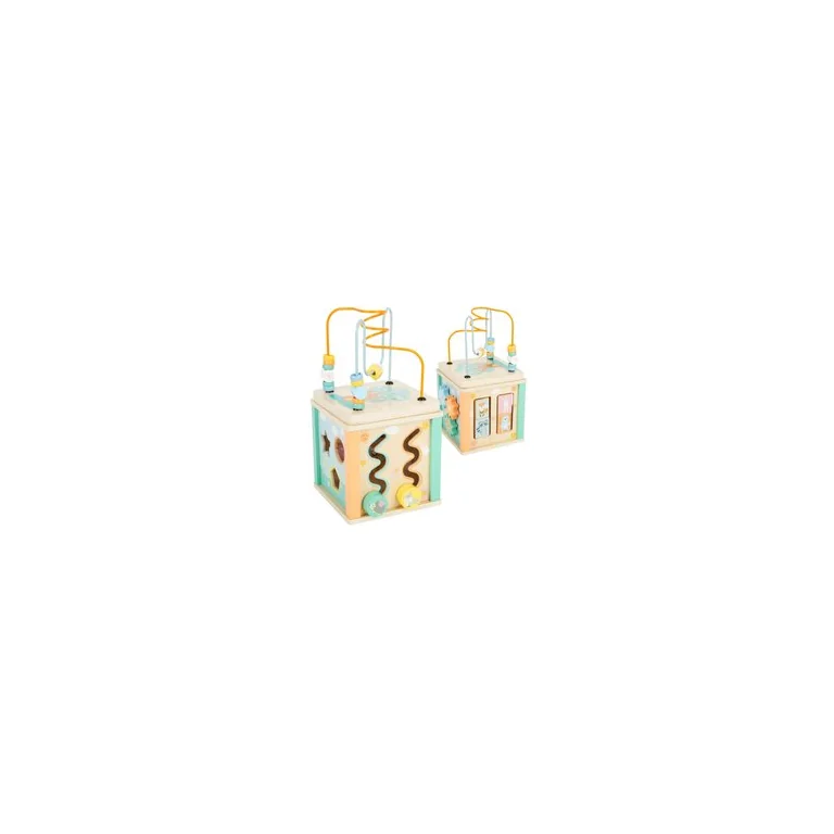 Classic World - drewniana kostka edukacyjna sensoryczna 5w1