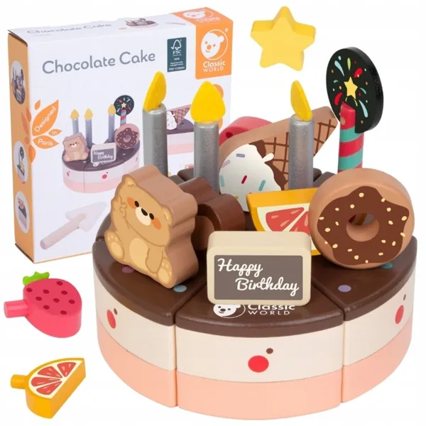 Classic World Tort urodzinowy do krojenia 19 el.