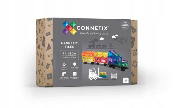 Connetix Rainbow Transport 50 elementów