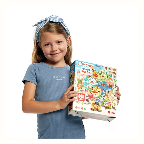 CzuCzu Puzzle obserwacyjne Mapa Polski 100 elementów 5+