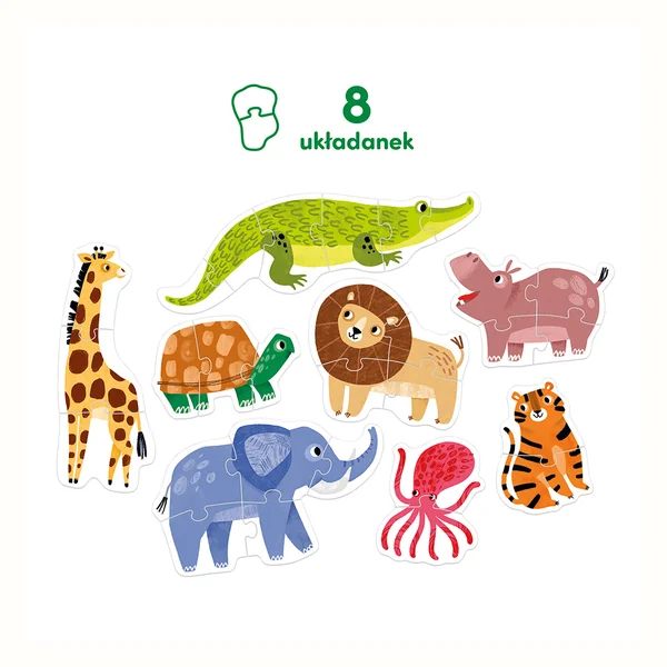CzuCzu Puzzle progresywne Dzikie zwierzątka 2+