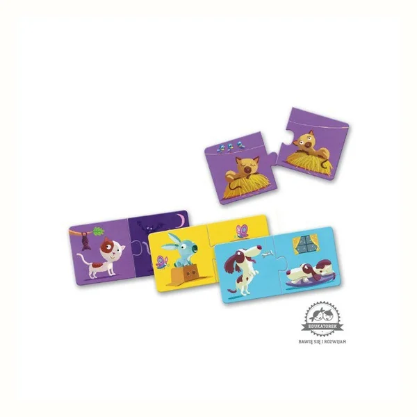 Djeco Puzzle Duo Przeciwieństwa (12 par)