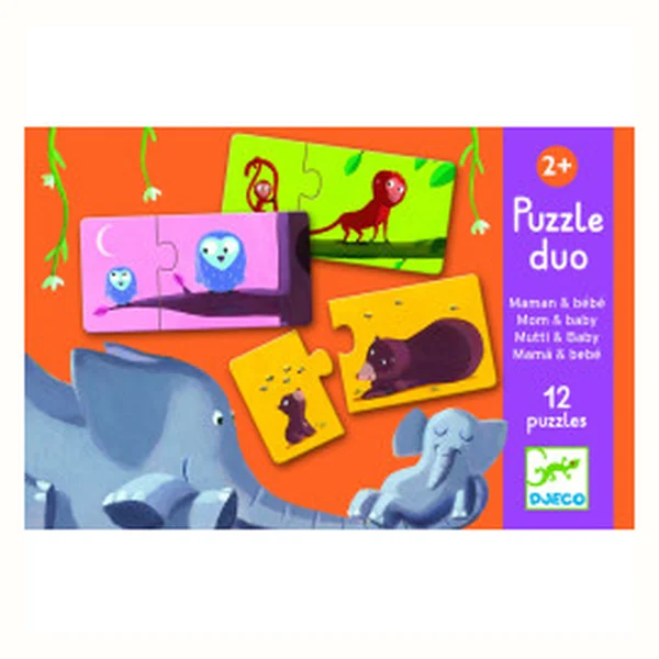 Djeco Puzzle duo Mamy i ich dzieci, od 2 lat