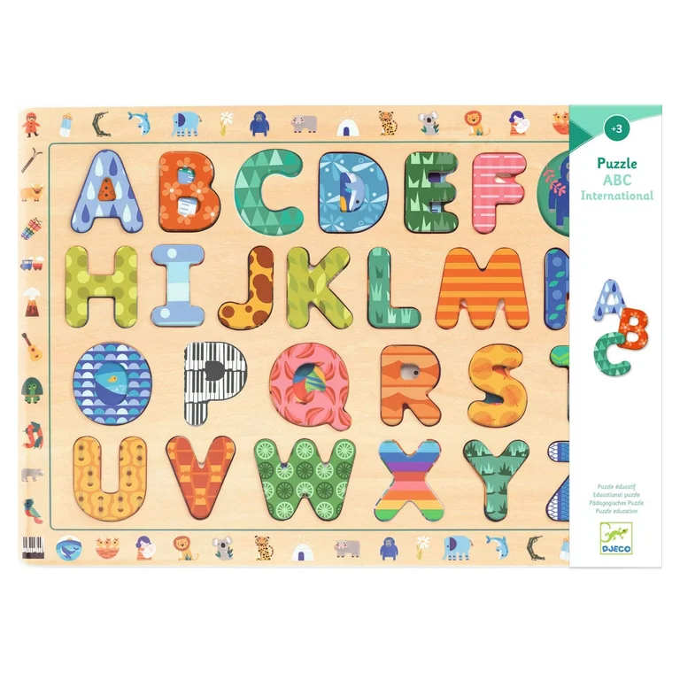 Djeco Puzzle z uchwytami Alfabet duże litery 26 el.