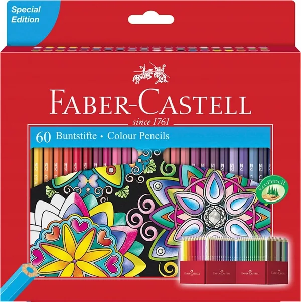 Faber-Castell Kredki ołówkowe Zamek, 60 kolorów