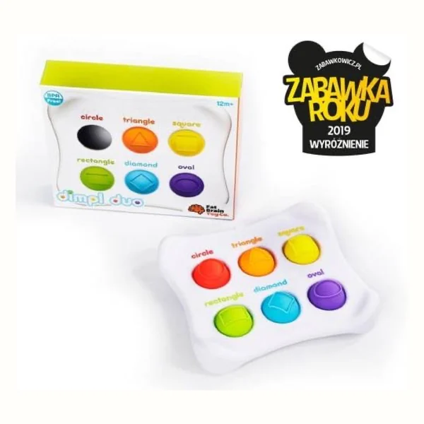 Dimpl Duo Kolorowe Bąbelki Kształty Fat Brain Toy