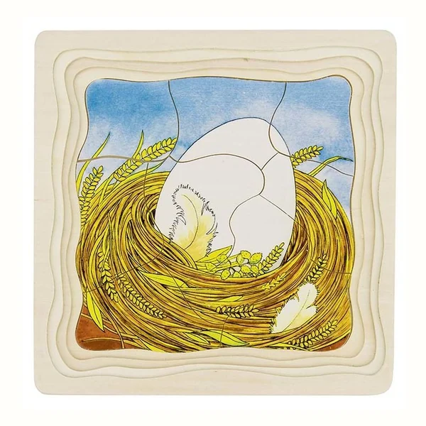 Goki Puzzle warstwowe etapy rozwoju kury 44 el edukacyjne