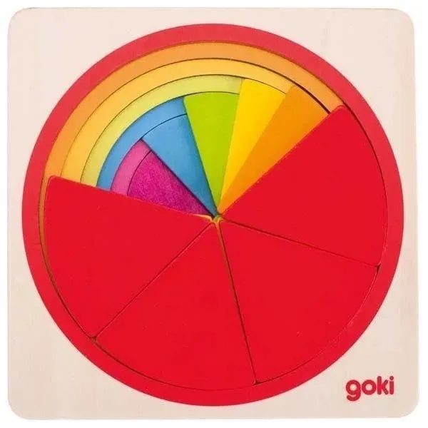Goki Tęczowe koło, puzzle warstwowe