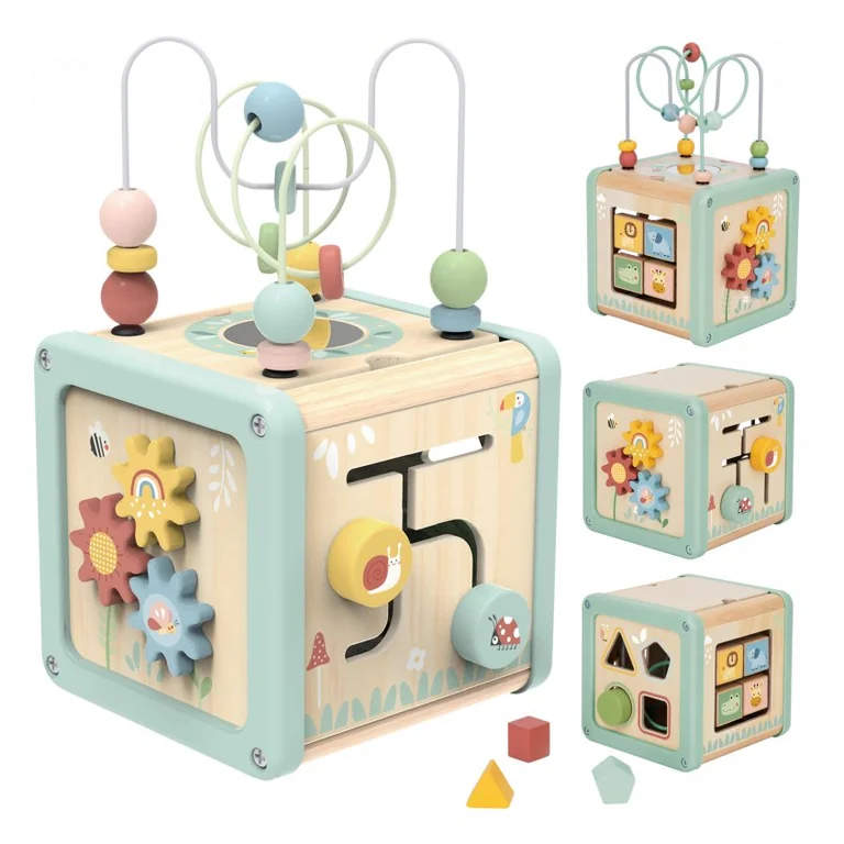 Hape Kostka Aktywności E0415, drewniana 5 stron