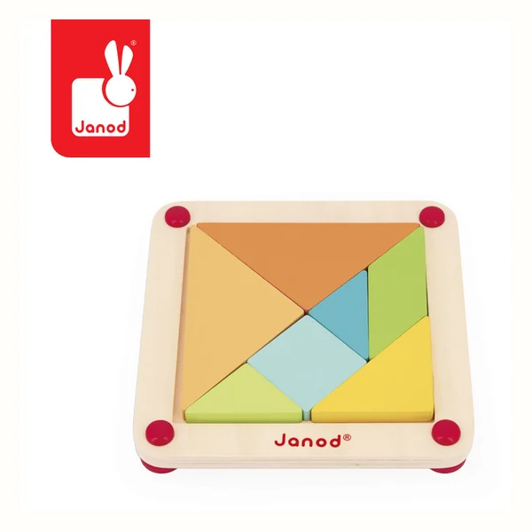 Janod drewniana Układanka Tangram Essentiel dla dzieci 2 lata+