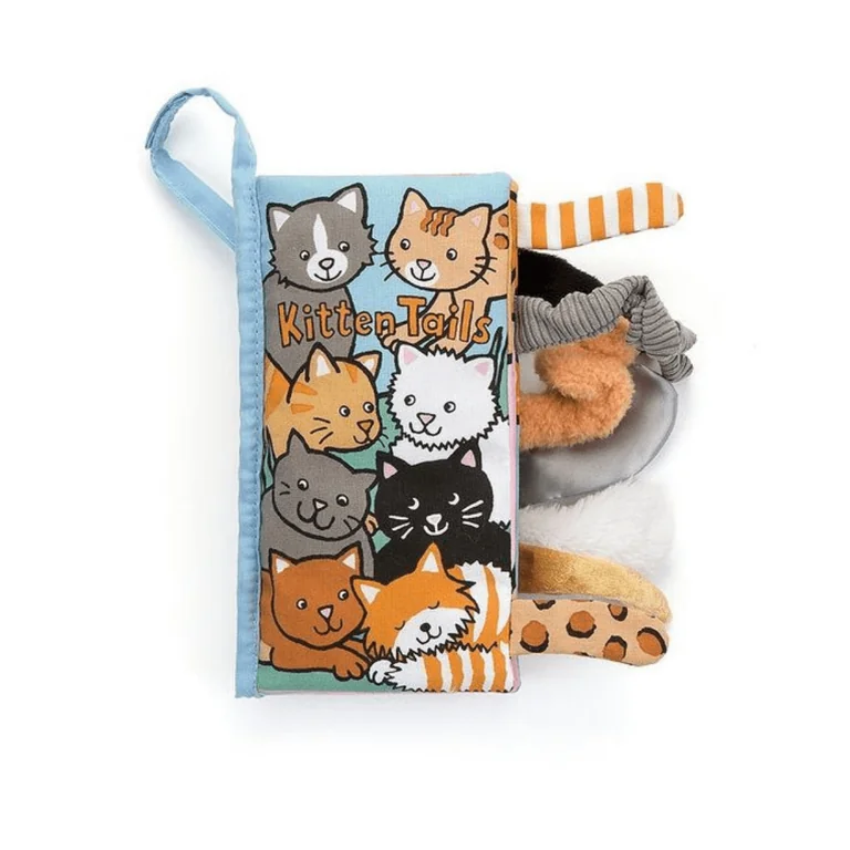 Jellycat Kitten Tails — Sensoryczna Książeczka dla Niemowląt