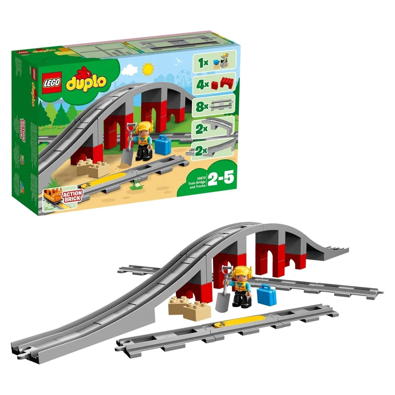 LEGO DUPLO Tory kolejowe z mostem 10872
