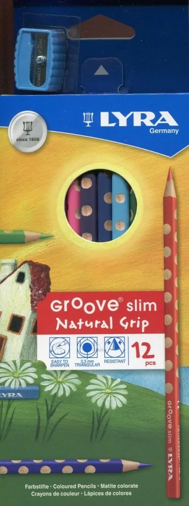 Lyra Groove Slim kredki z temperówką, 12 szt.
