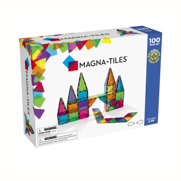 Klocki magnetyczne konstrukcyjne Clear Colors 100 Magna-Tiles