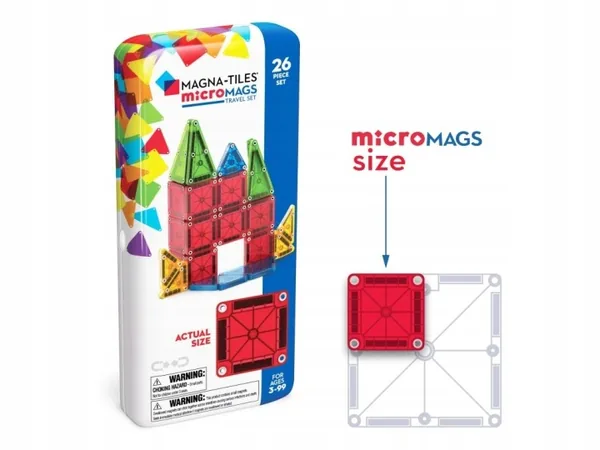Magna-Tiles microMAGS Travel 26 części