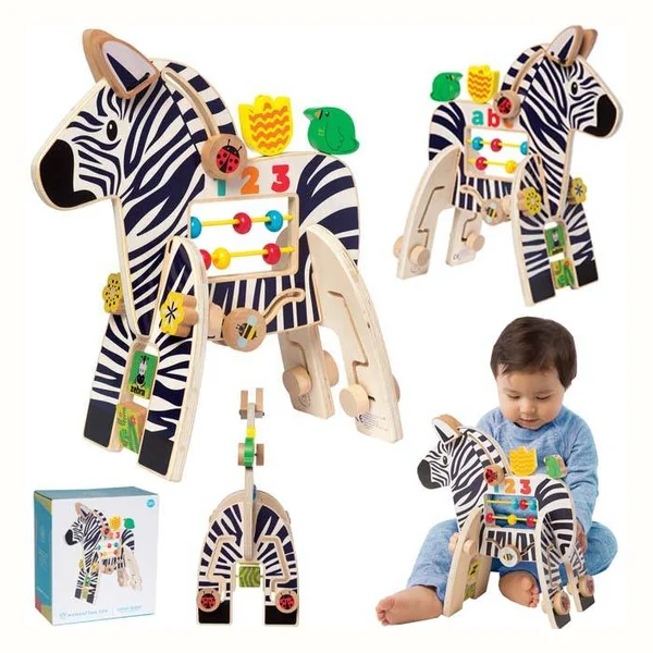 Kostka Edukacyjna Zebra Motoryczna Prezent dla Maluszka Manhattan Toy