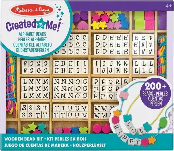 Melissa & Doug Koraliki z literkami do nawlekania