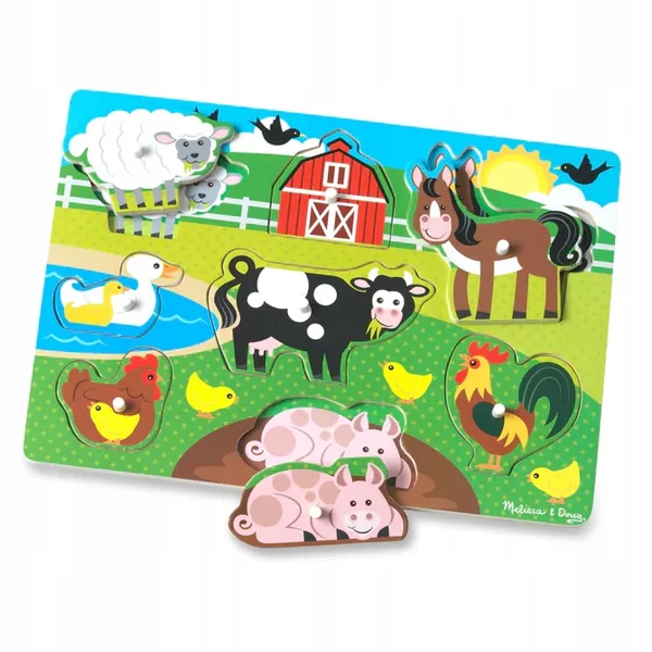 Melissa & Doug Puzzle z uchwytami Farma