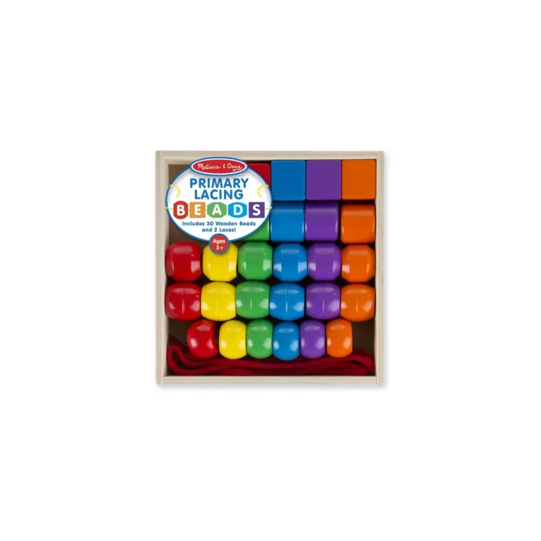 Melissa & Doug Duże korale do nawlekania (Primary Lacing Beads)
