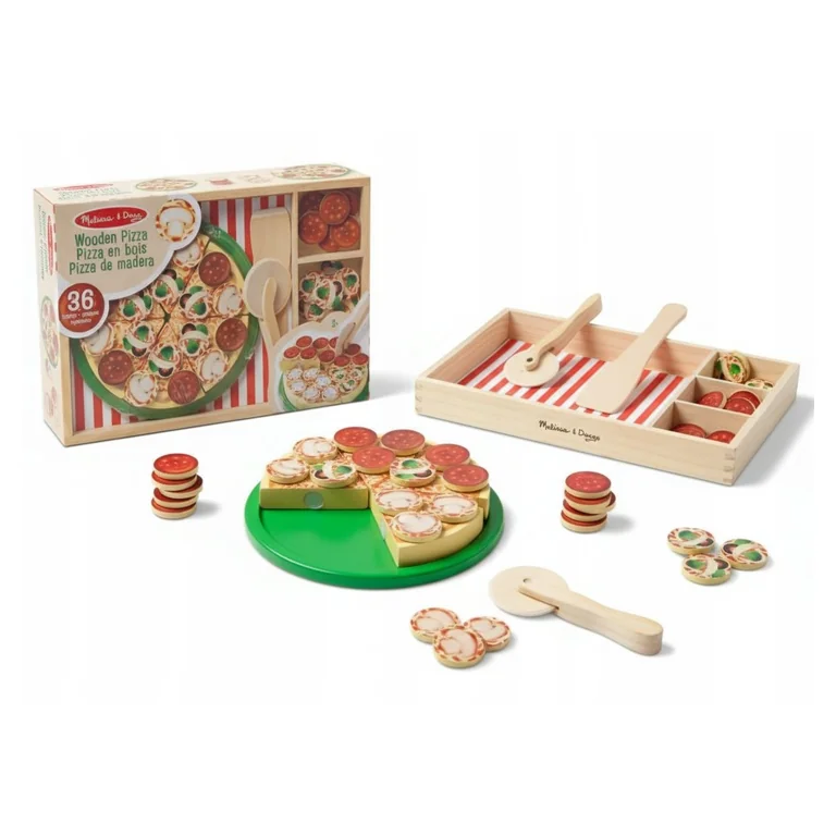 Melissa & Doug Drewniana Pizza do Krojenia, zestaw