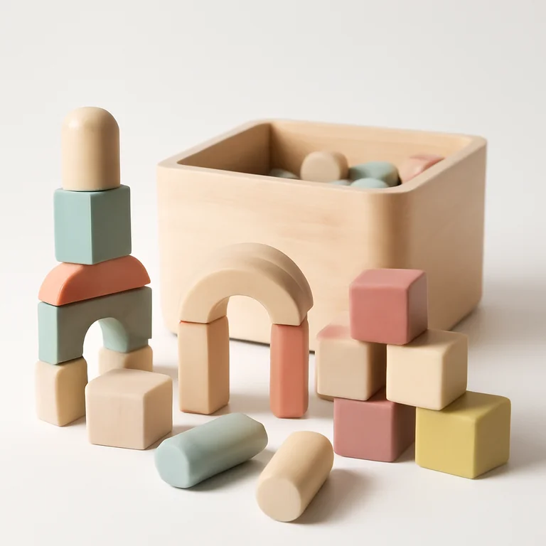 PlanToys Klocki drewniane w pudełku 50 el.