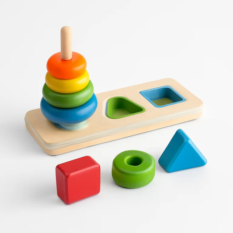 PlanToys Sorter i piramidka 2w1