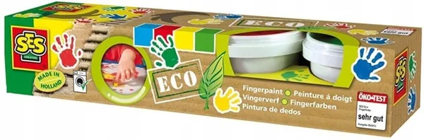 SES eco Farby do malowania palcami, 4 kolory