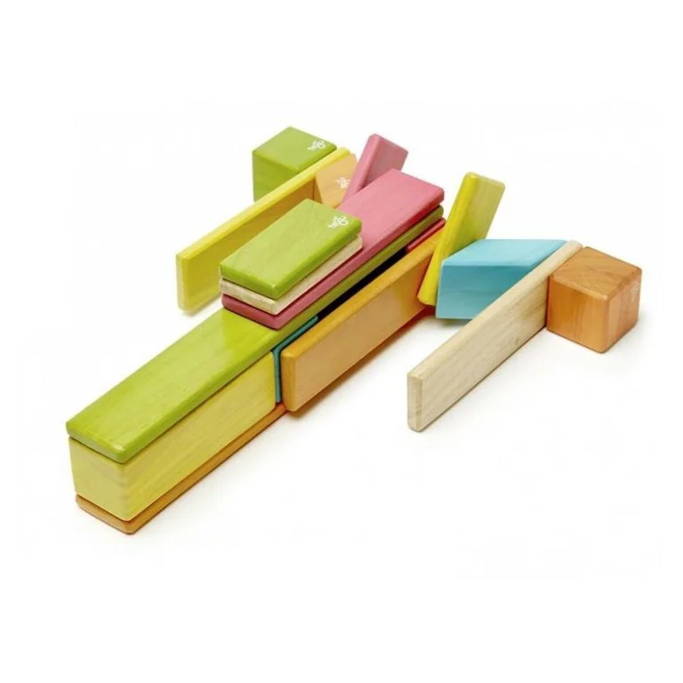 Tegu Classics 24 el. (Tints), drewniane klocki magnetyczne