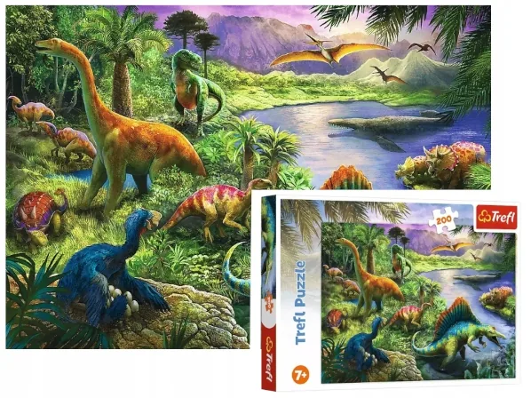 Trefl Puzzle 200 el. Drapieżne dinozaury