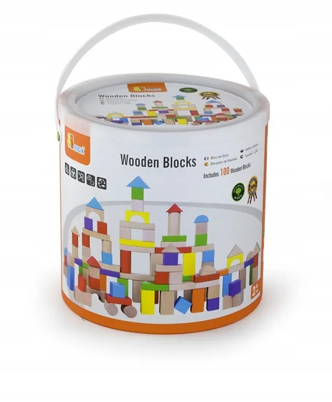 Viga Klocki drewniane 100 elementów