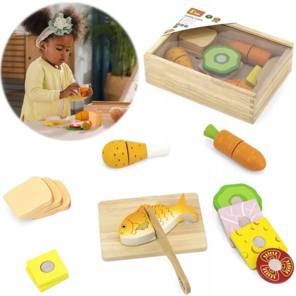 Viga Lunch box, zestaw do krojenia na rzepy