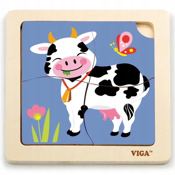 Viga Poręczne puzzle Krówka