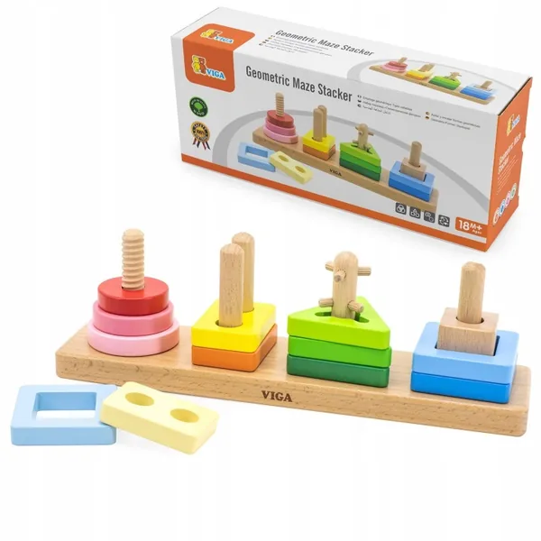Viga Geometryczny sorter-labirynt Montessori