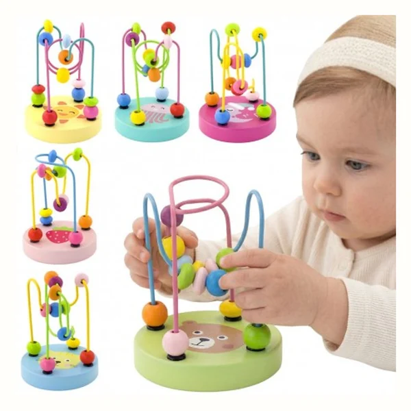 Viga Toys drewniana pętla motoryczna zabawka sensoryczna dla dzieci